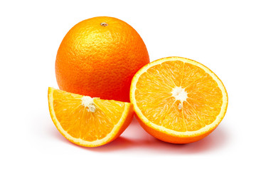 Orange fruit isolated on white background