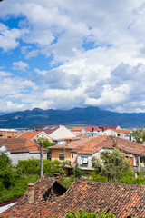Roof view of city of Podgorica, Montenegro