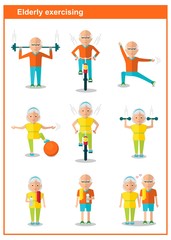 elderly couple exersices