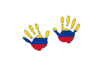 Columbia hands flags