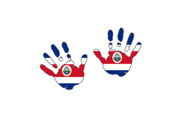 Costa Rica hands flags