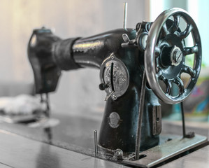 Old retro sewing machine