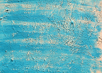 Naklejka premium Blue gradient oil paint spot on white textured background. 