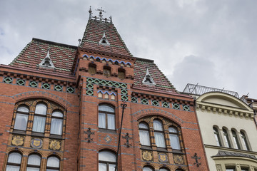 Fototapeta na wymiar Traditional architecture in famous polish city, Torun, Poland.