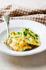 pumpkin ravioli in a bowl