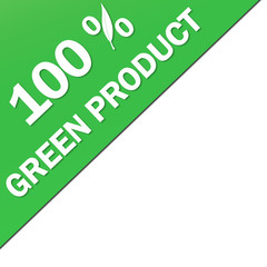 100% Green Product - obrazy, fototapety, plakaty