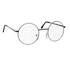 Circle vintage glasses isolated on white 3D Illustration - 111334980