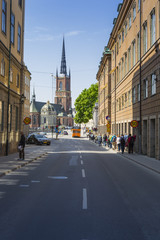 Fototapeta na wymiar STOCKHOLM SWEDEN. The German church in the old town