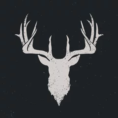Gartenposter Deer head silhouette invert © blauananas
