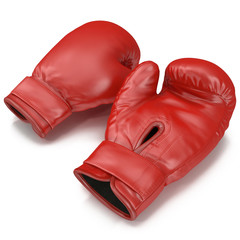 Boxing gloves isolated on white 3D Illustration