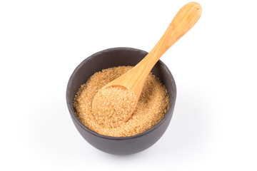 brown sugar in a dark bowl