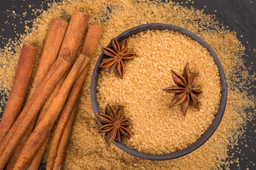 tropical brown sugar, anise, cinnamon