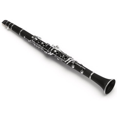 Clarinet isolated on a white 3D Illustration