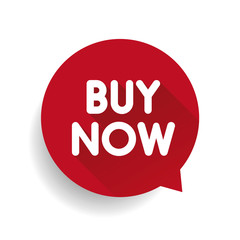 Buy now label vector speech bubble