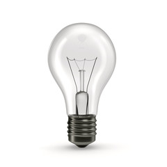 Light bulb, isolated on white 3D Illustration