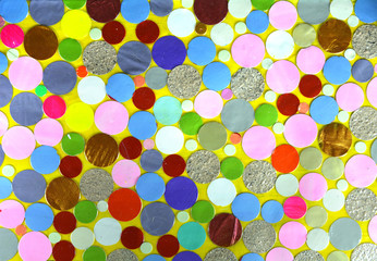 Background of many random color circles.