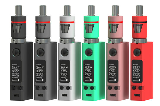 Box Mods Electronic cigarettes, 3D rendering