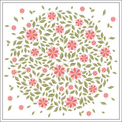 Vintage elegant vector background with a bouquet of flowers .