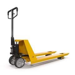 Pallet jack isolated on white 3D Illustration