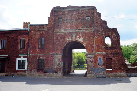 Brest Fortress in the south-west of Belarus. This is the border of Belarus and Poland in Brest. Terespol gate