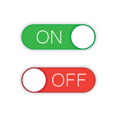Vector On Off Green and Red Sliders