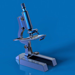3D Isolated Microscope Illustration