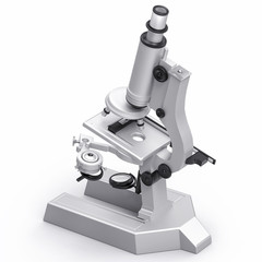 3D Isolated Microscope Illustration