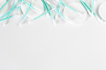 Cotton swabs isolated on white