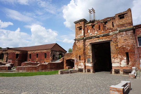 Brest Fortress in the south-west of Belarus. This is the border of Belarus and Poland in Brest. Terespol gate 
