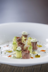dried meat with yogurt