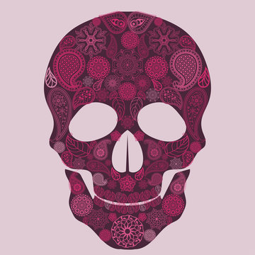 Floral skull Ornate vector
