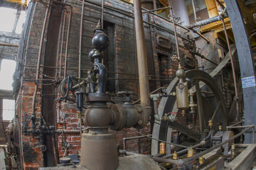 Boiler and steam engine in equipment room