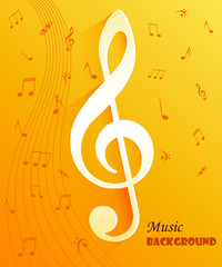Obraz premium Abstract musical background with notes 