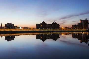 Fototapeta premium Belfast architecture along River Lagan