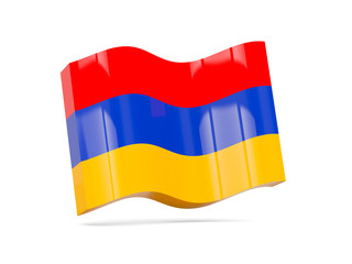 Wave icon with flag of armenia