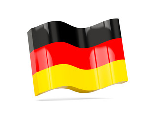 Wave icon with flag of germany