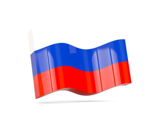 Wave icon with flag of russia