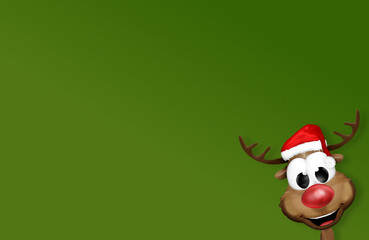 modern friendly reindeer christmas design 3d