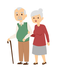 Aged people vector illustration.