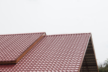 Fototapeta na wymiar Metal sheet for industrial building and construction,Zinc, aluminum roof