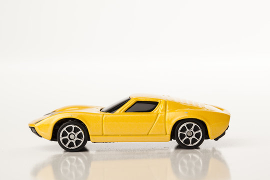 Miniature Car On White Background