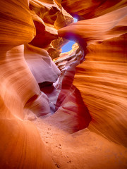 antelope canyon view to sky