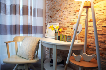 Stylish interior of living room