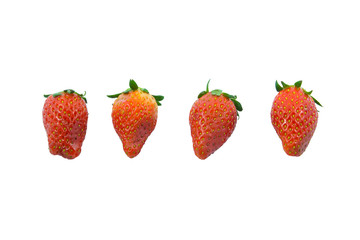 Strawberry fruit on white background