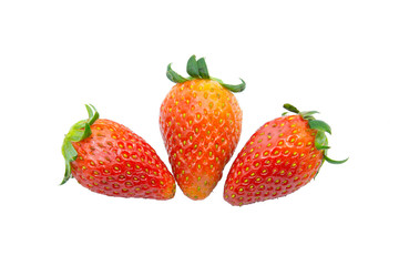 Strawberry fruit on white background