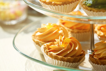 Fresh homemade cupcakes, close up
