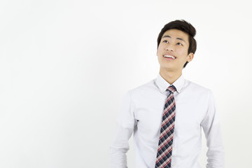 Asian businessman with white shirt
