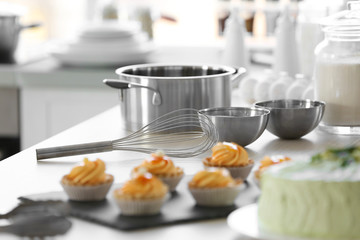 Metal kitchen on table