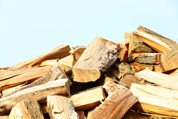 Pile of chopped firewood