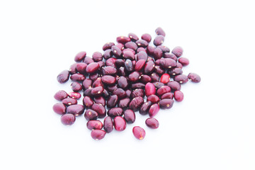Red bean isolated on white background